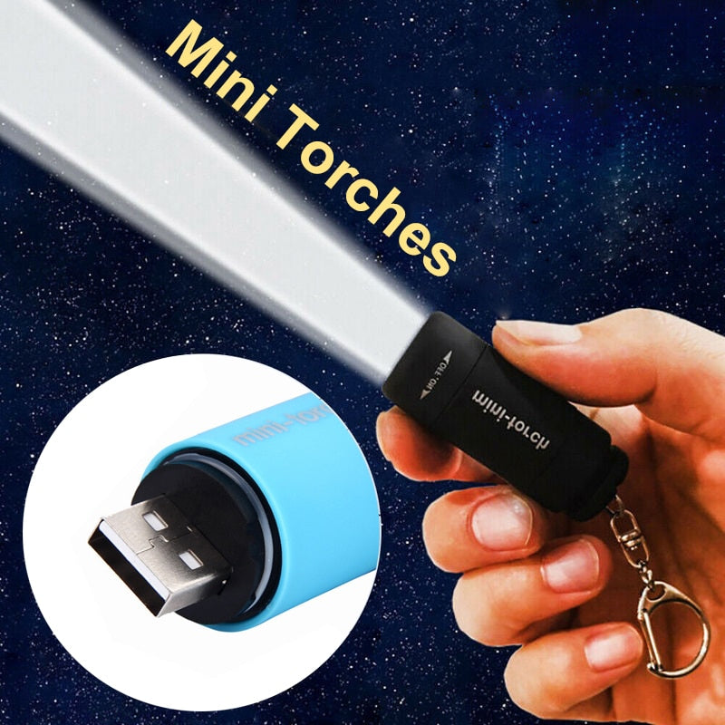 Waterproof Ultra Bright Torch USB Rechargeable Powerful Lamp