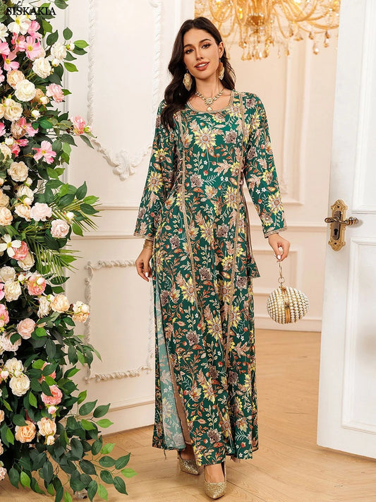 Floral Dress Green
