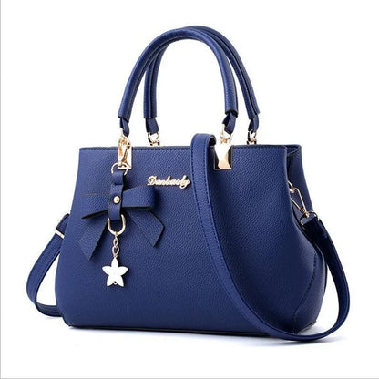 Leather Handbag Blue