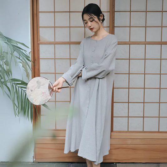 Cotton Dress Gray