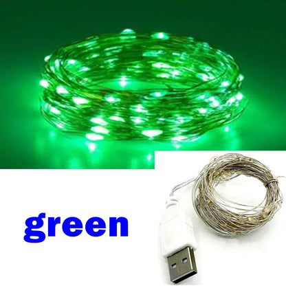 Ghirlanda de luces led green