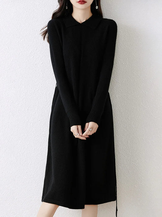 Wool Dress Black