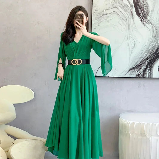 Elegant Belted Dress
