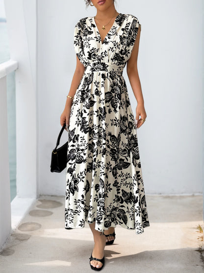 Summer Dress Black White