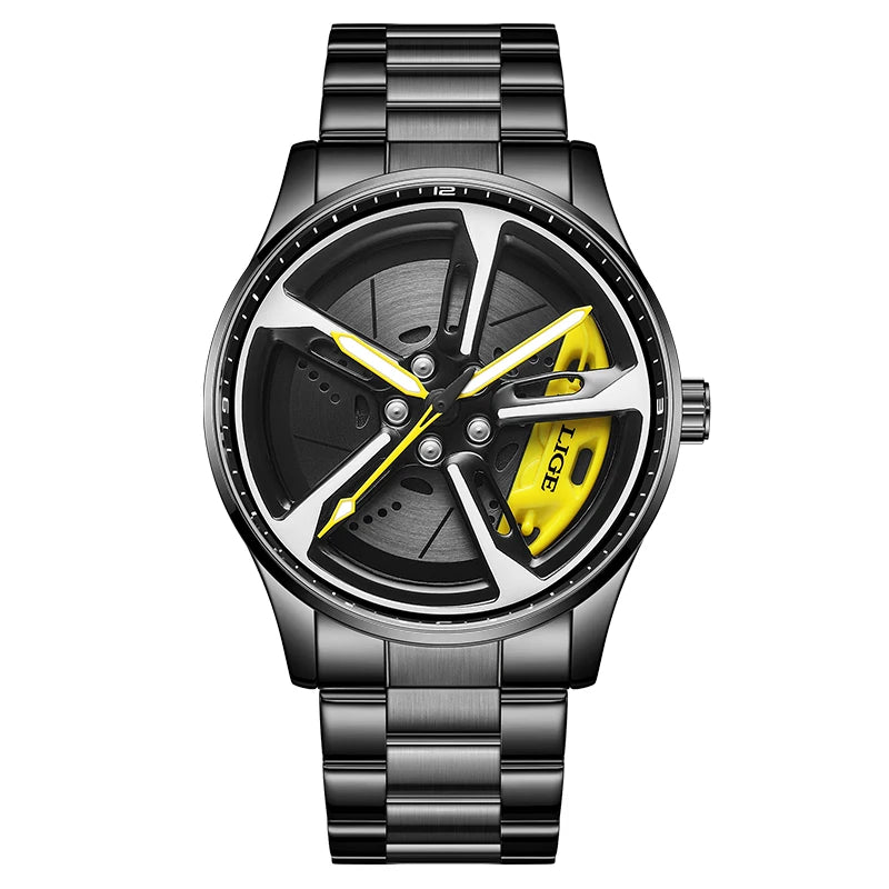 Quartz Watch Black Yellow