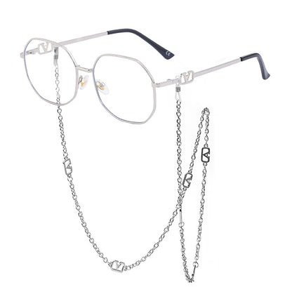 Punk Sunglasses with Glasses Chain Brand Designer Retro