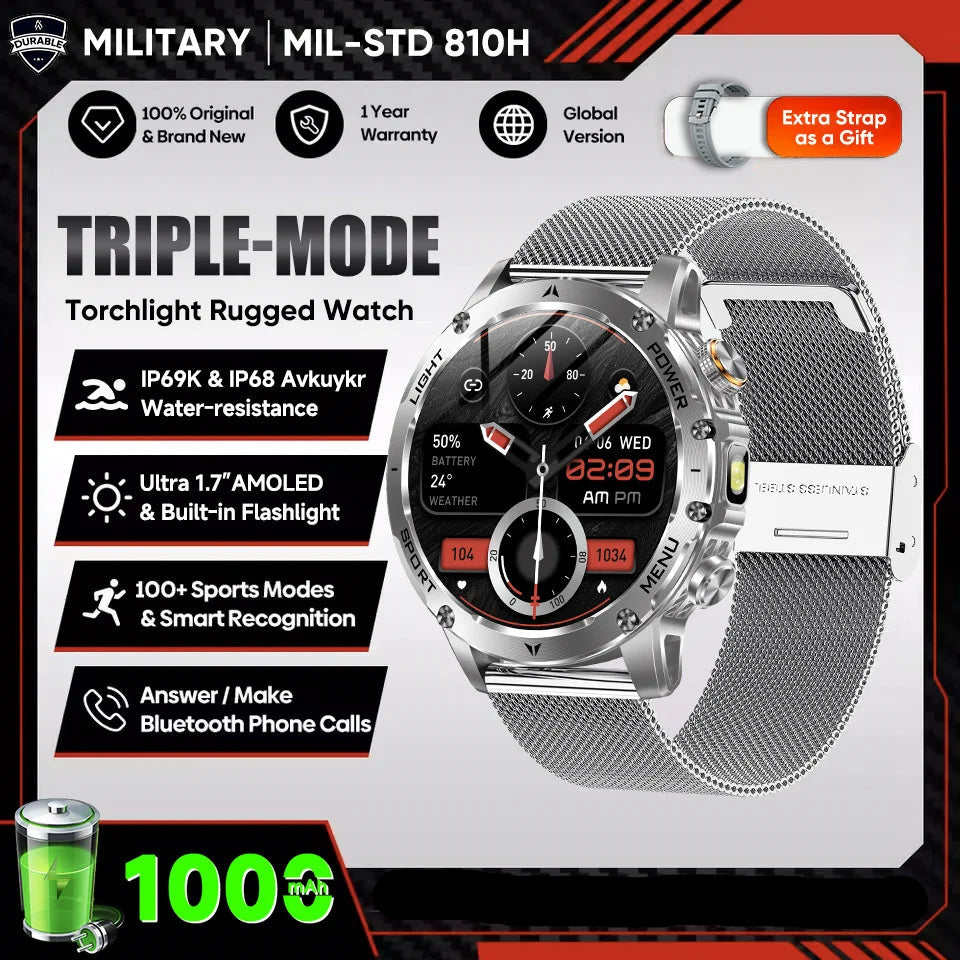 Smartwatch Silver Mesh Belt