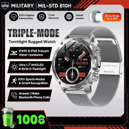 Smartwatch Silver Mesh Belt