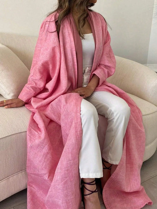 Open Abaya Pink