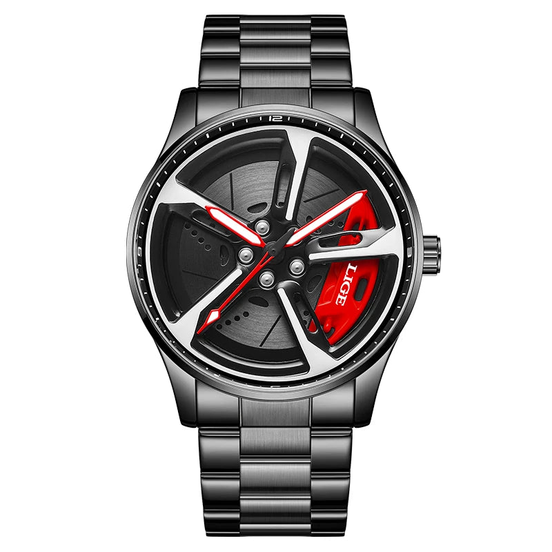 Quartz Watch Black Red