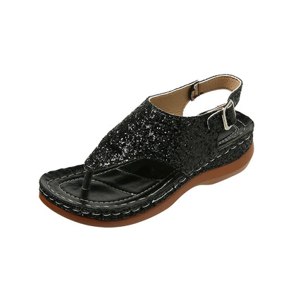 Sandalias de cuña Black