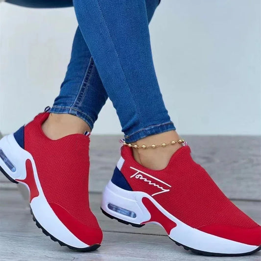 Zapatillas de lona rojas