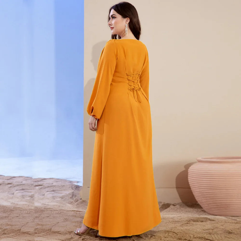 Kaftan Orange Dress