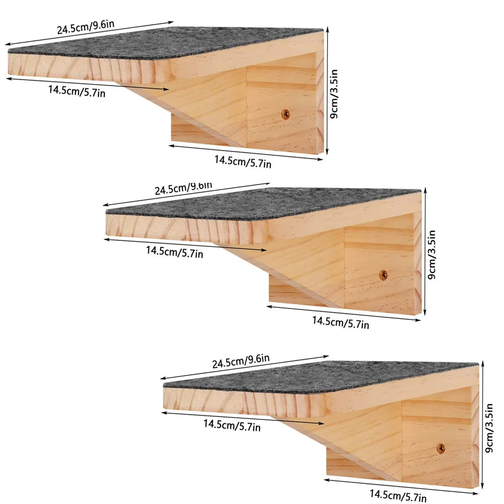 Wall Mounted Cat Shelf Bed Soft Cushion Climbing Sleeping Playing