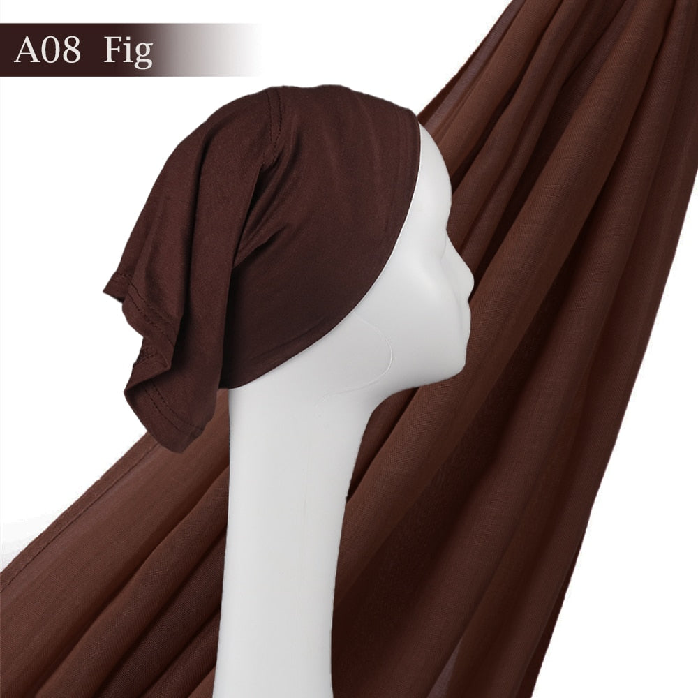 High-Quality Muslim Fashion Head Scarf Head Wraps 185x85cm