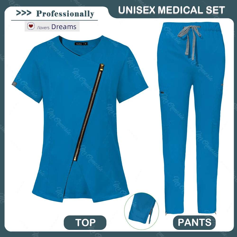 Medical Scrubs Set  Blue