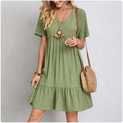 Peplum Dress Green