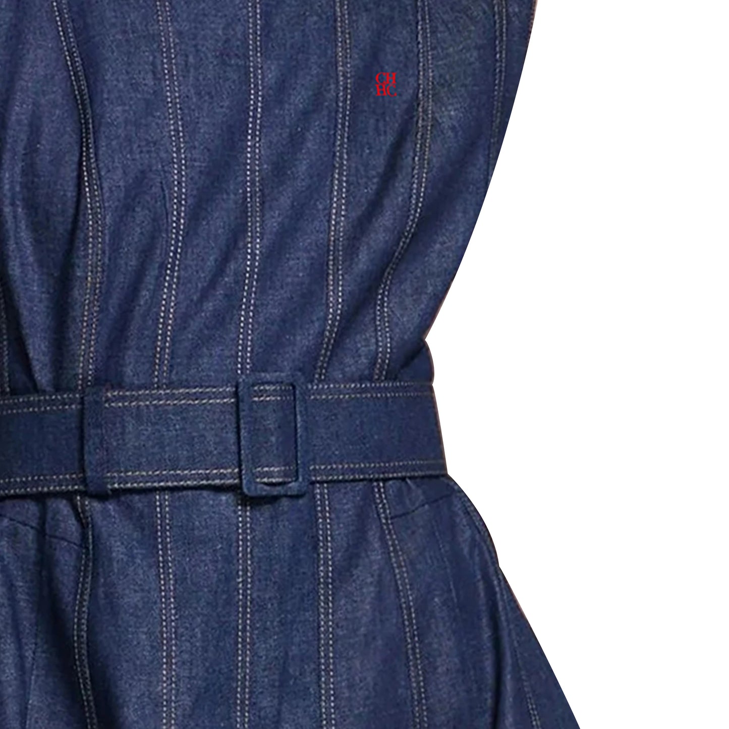 Denim Dress with Belt