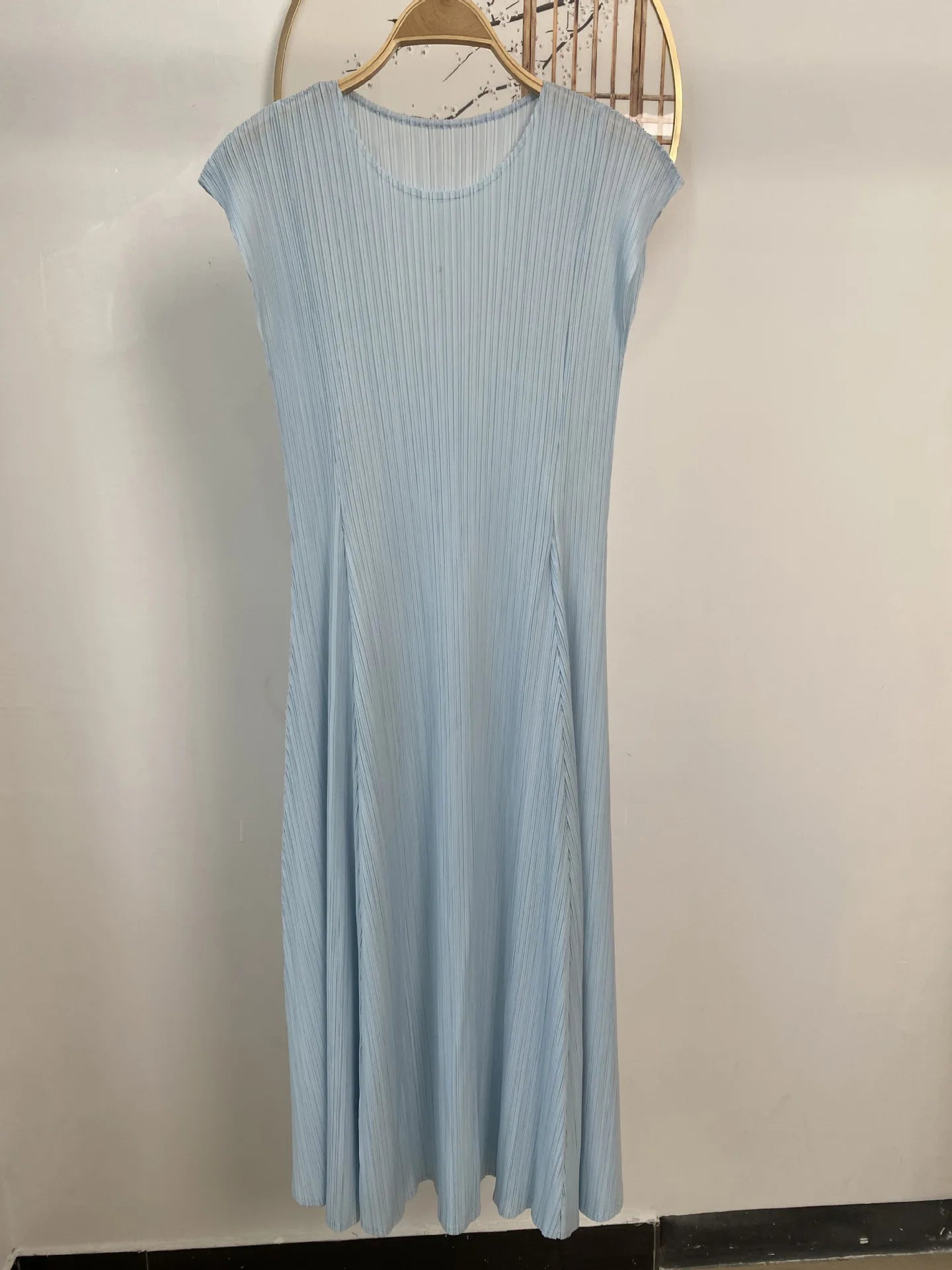 Folds Dress Light Blue