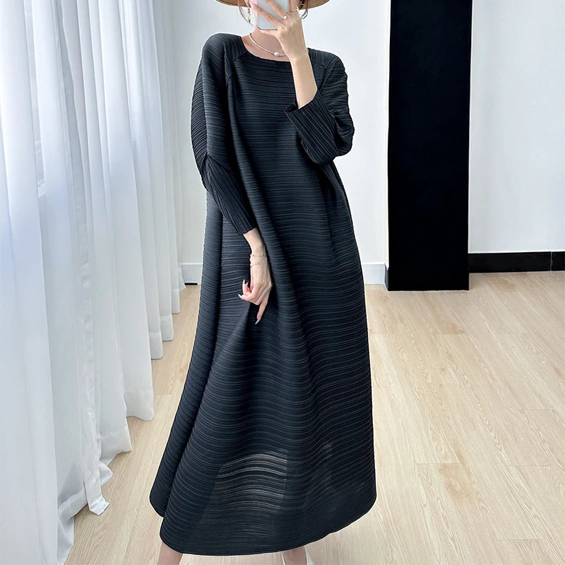 Pleated Dress Black