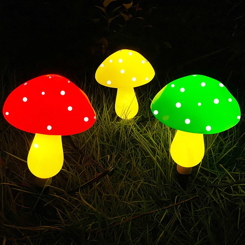 Solar Mushroom Light Garden Outdoor Decor 8 Modes Waterproof