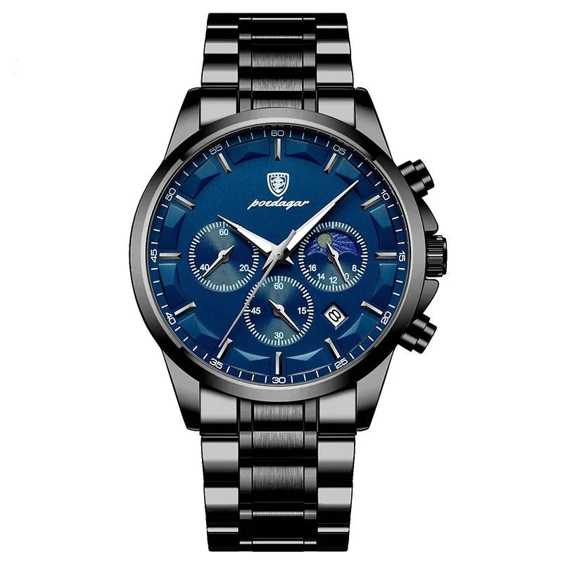 Reloj Quarzo Black Blue Metal