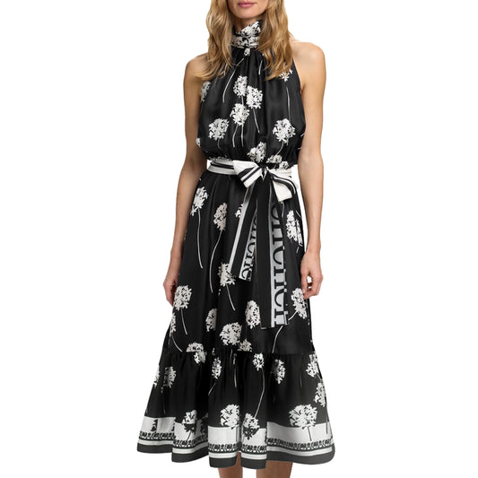 Midi Dress Black-White