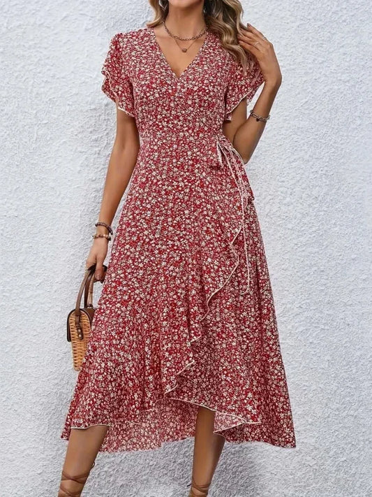 Waist Dress Red