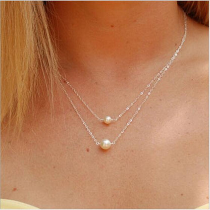 Tiny Heart Choker Necklace for Women Silver Color Chain Small