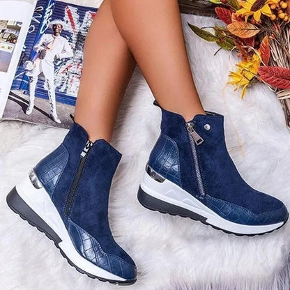 Botas azules de mujer