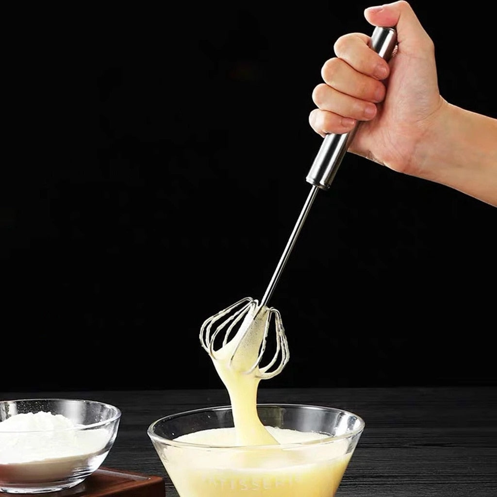 Manual Hand Mixer Self Turning Egg Stirrer
