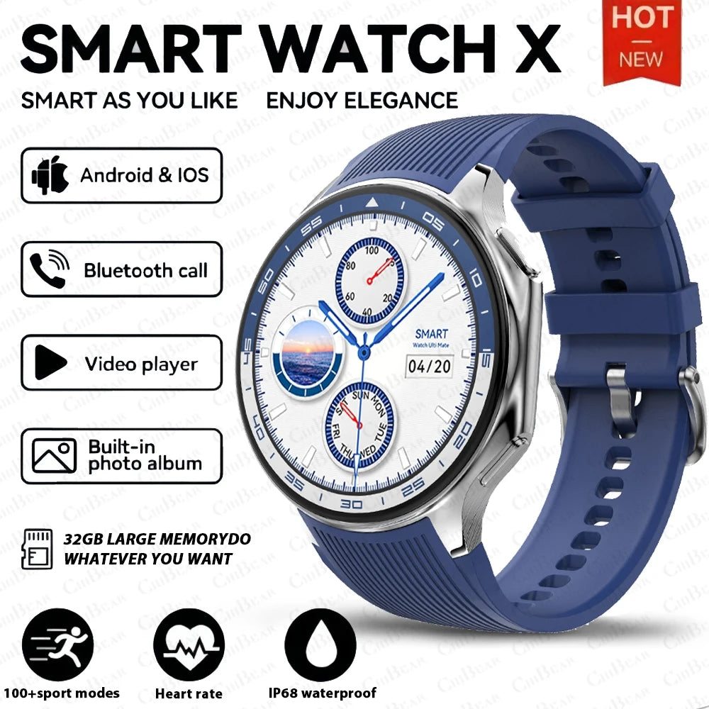 Reloj Inteligente Blue Silicon Belt