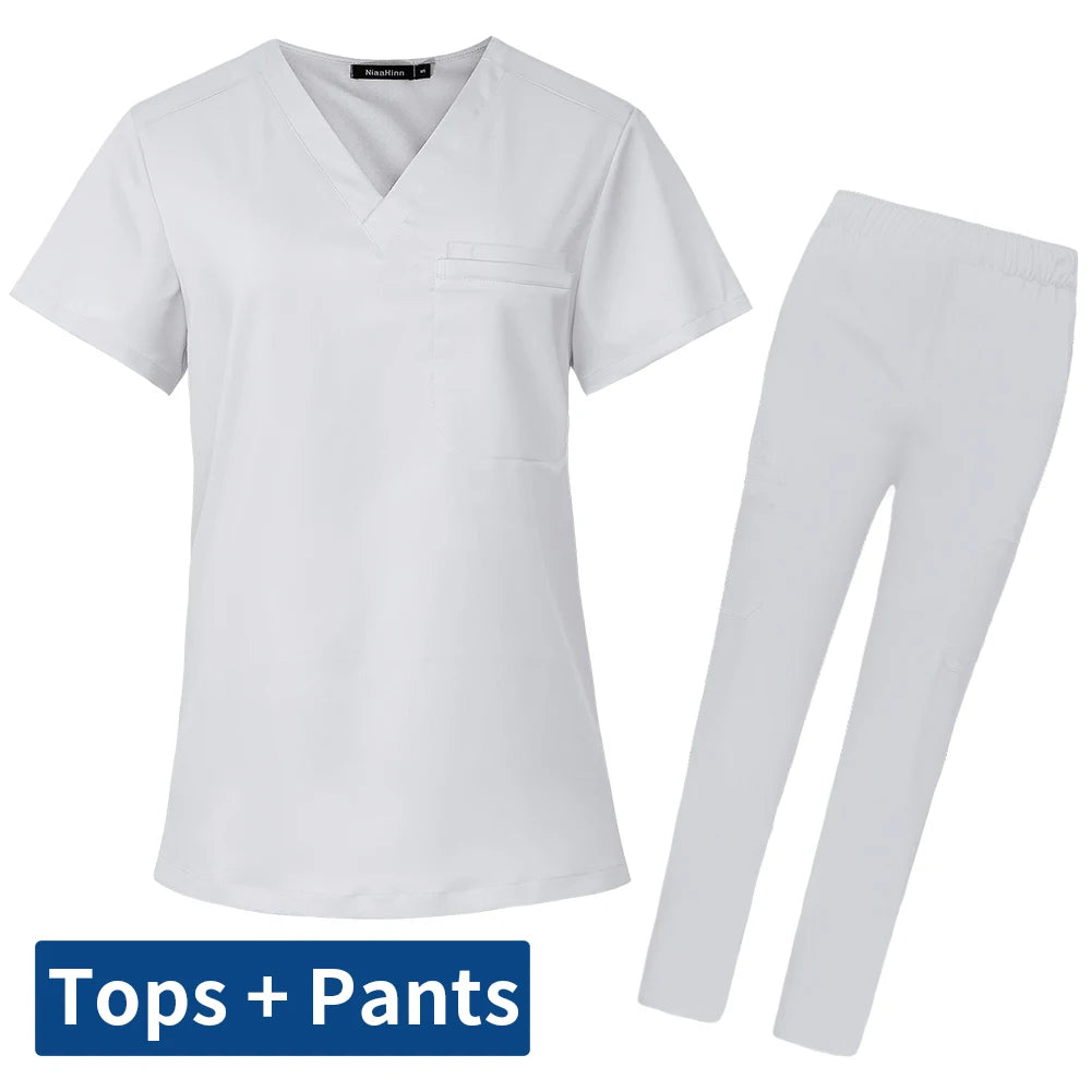 Men's Scrubs White