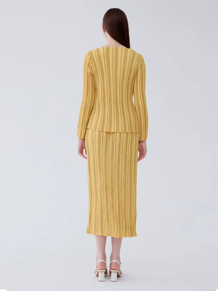 Pleats Striped Printed 02