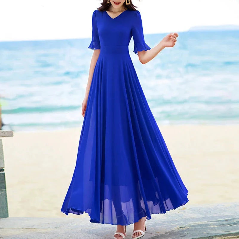 Chiffon Dress Blue