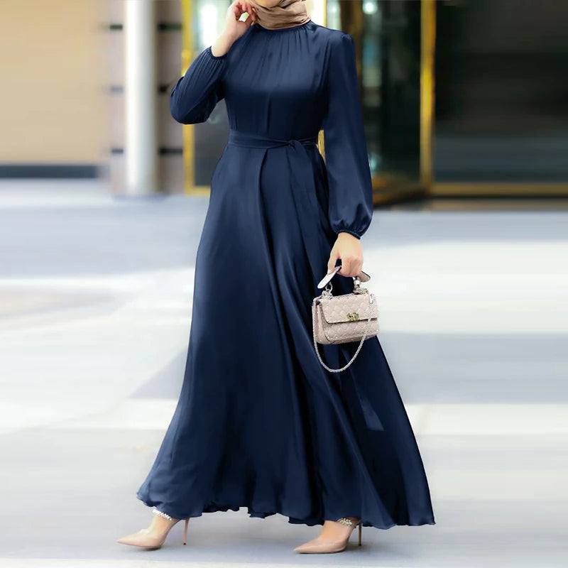 Vestido musulmán azul marino