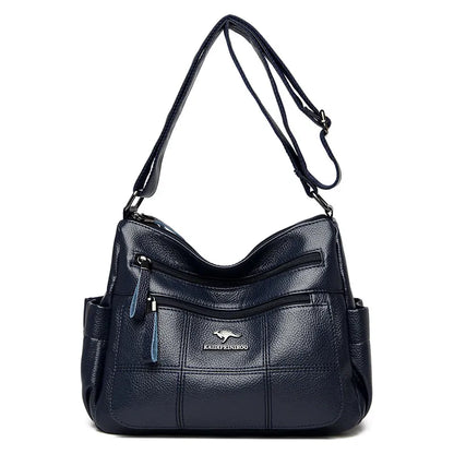 Bolso de piel azul