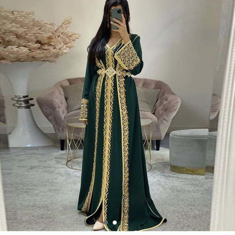 Fashion Long Kaftan Muslim Clothing Long Sleeve
