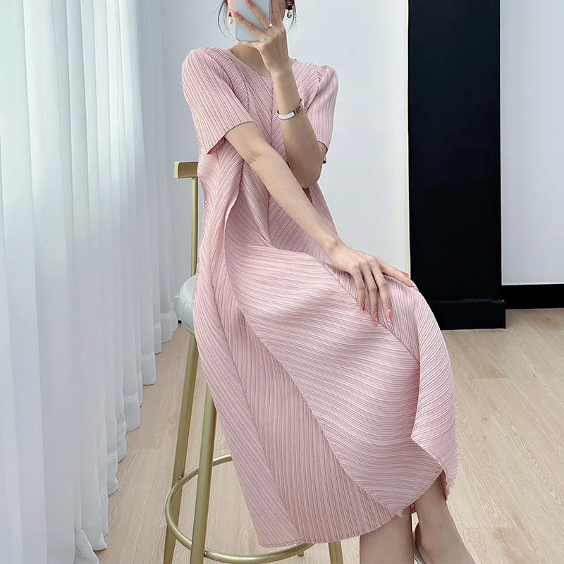 Pleated Dress Pink