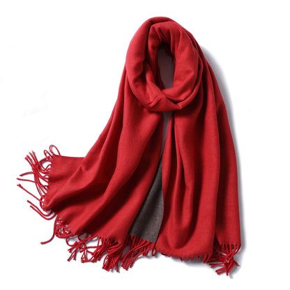 Winter Cashmere Scarf Women Thick Warm Shawls Wraps Lady