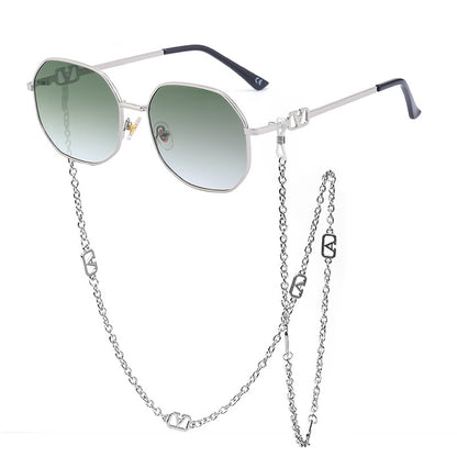 Punk Sunglasses with Glasses Chain Brand Designer Retro