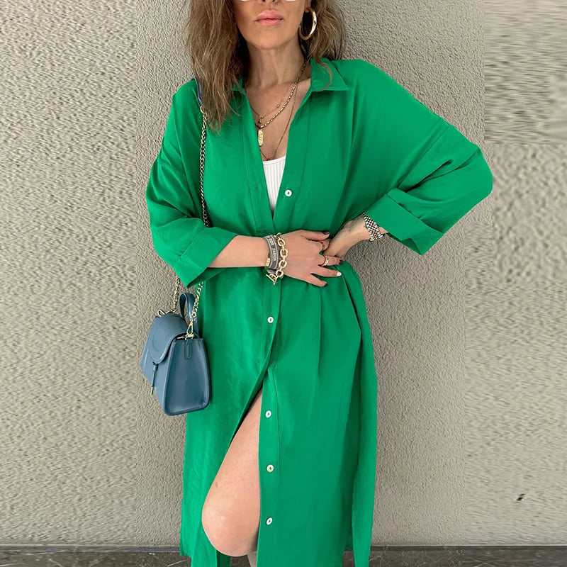 Vestido largo verde