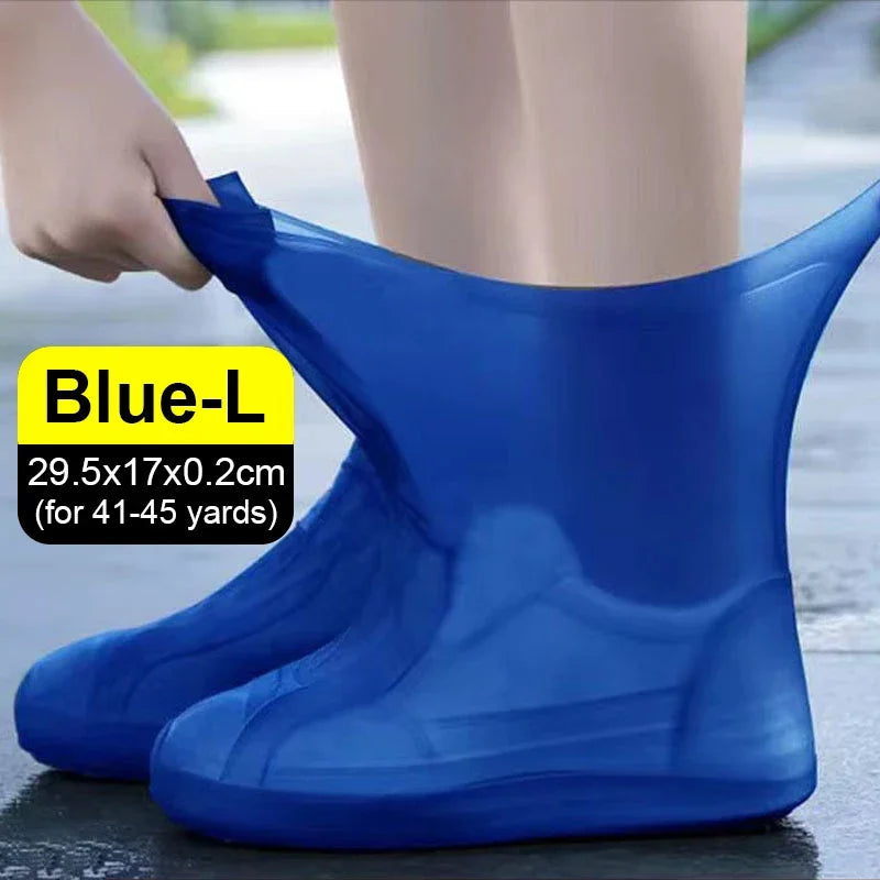 Silicone Shoes Blue L