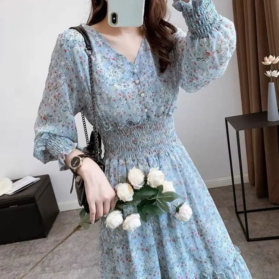 Floral dress Light Blue