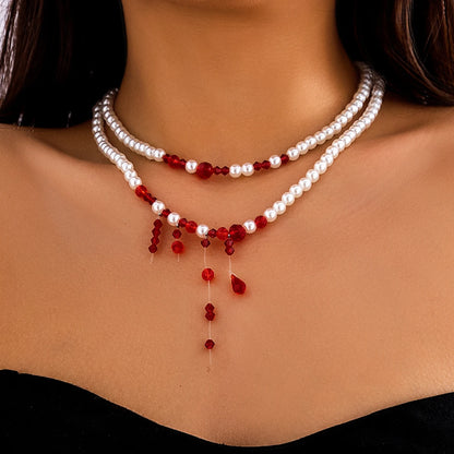 Collar White Red 4