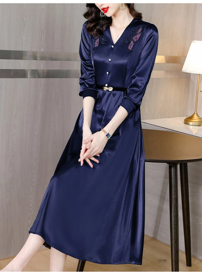 Vintage Dress Navy Blue