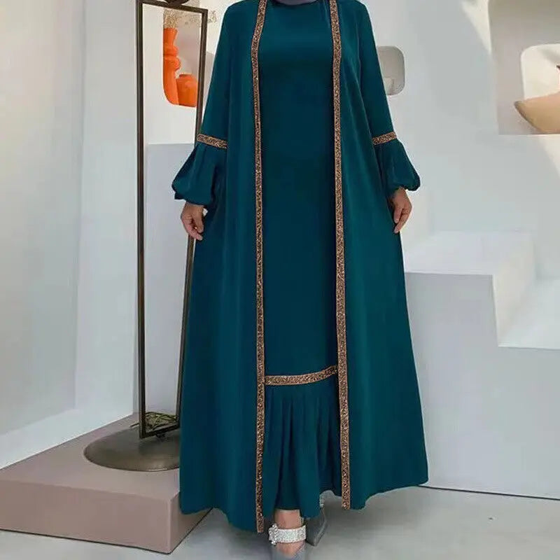 Abaya Peacock Blue