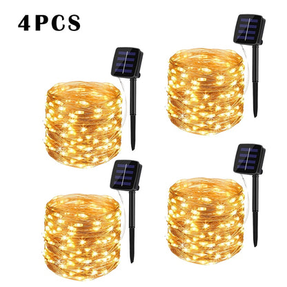 32m/22m/12m/7m Solar LED Light Outdoor Festoon Lamp