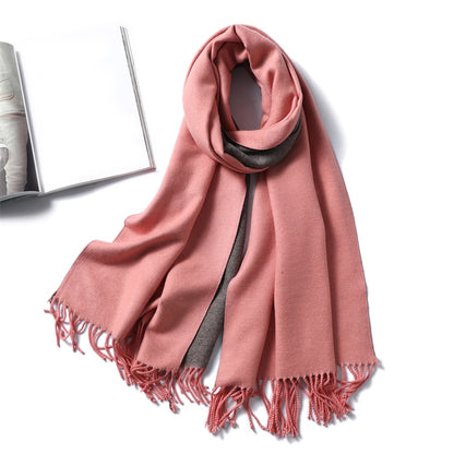 Winter Cashmere Scarf Women Thick Warm Shawls Wraps Lady