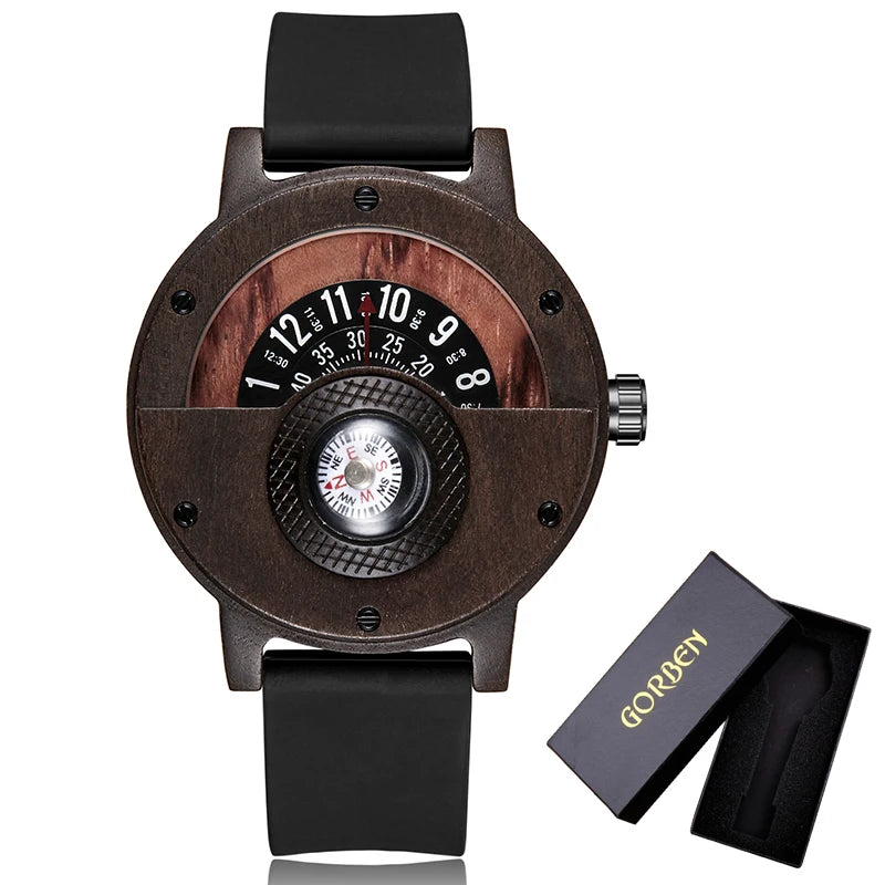 Wood Watch Black Box
